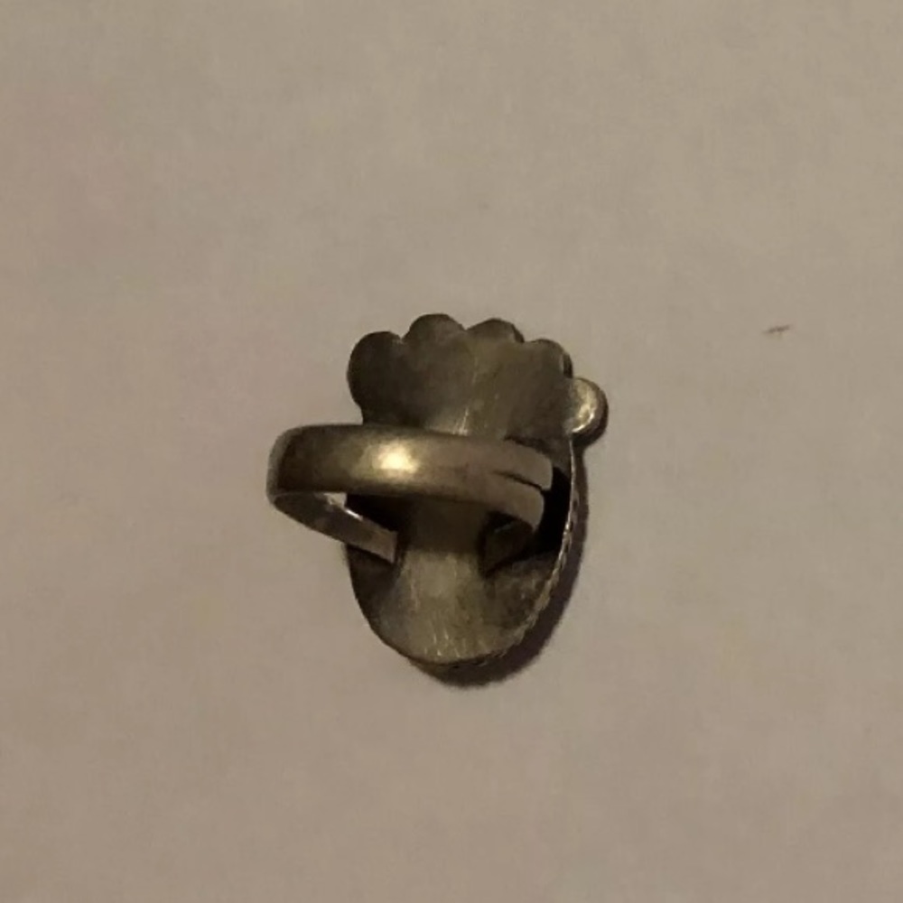 Vintage ring malachite sterling boho free jewelry - Picture 4 of 8